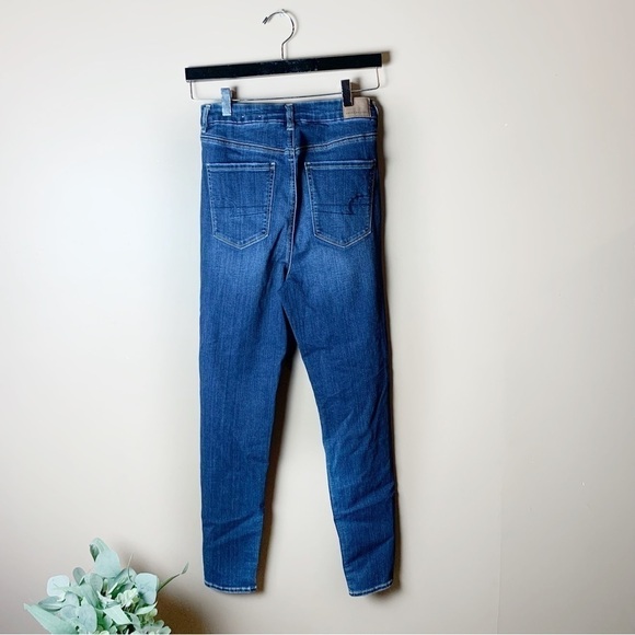 [American Eagle] Distressed Curvy Super Hi Rise Denim Stretch Jeggings - Picture 9 of 10